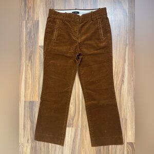 J Crew Sammie Pants Corduroy Masala Chai Cropped Trouser Kicked Hem Pockets